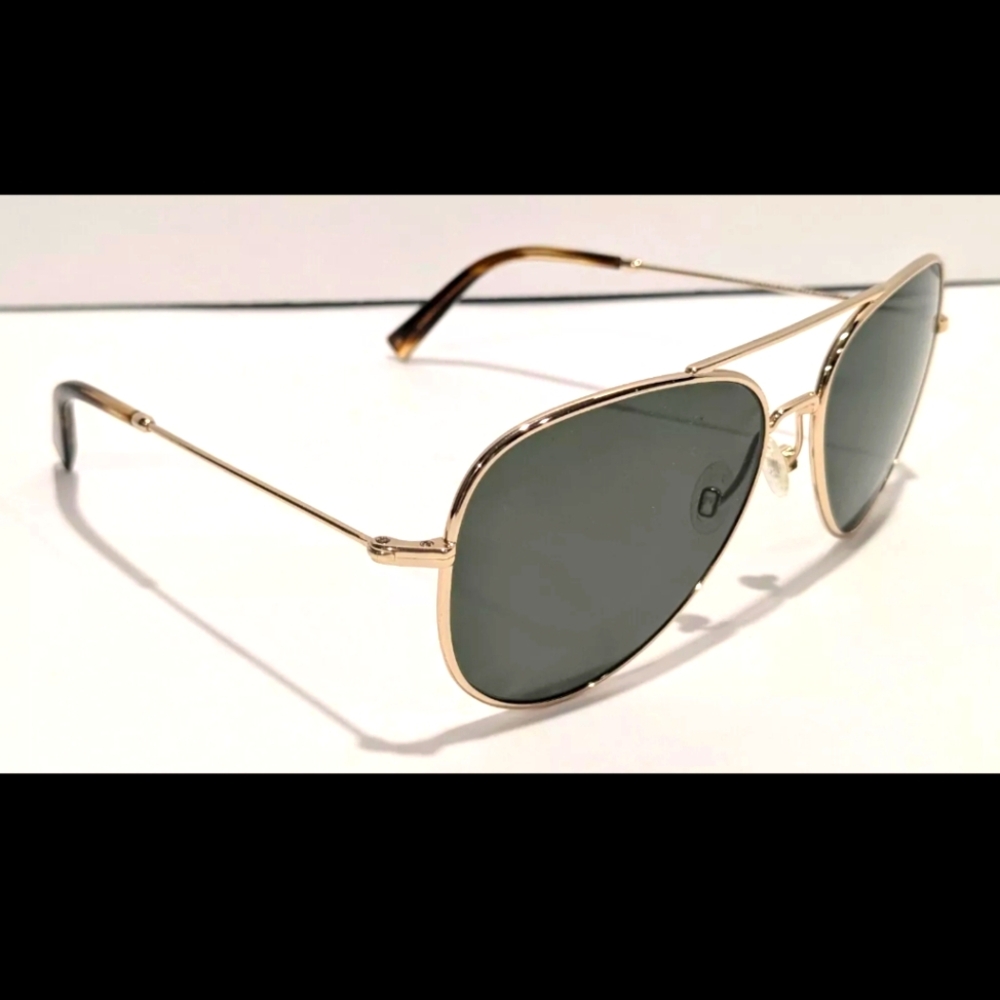 Warby Parker Raider XW 2403 60-16-145 Gold Frame Aviator Sunglasses
